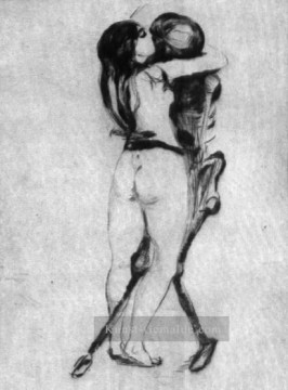 Mädchen und Tod 1894 Abstract Nude Ölgemälde
